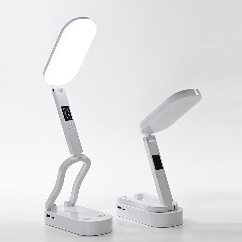 Oval Foldable Rechargeable Plastic Table Lamp