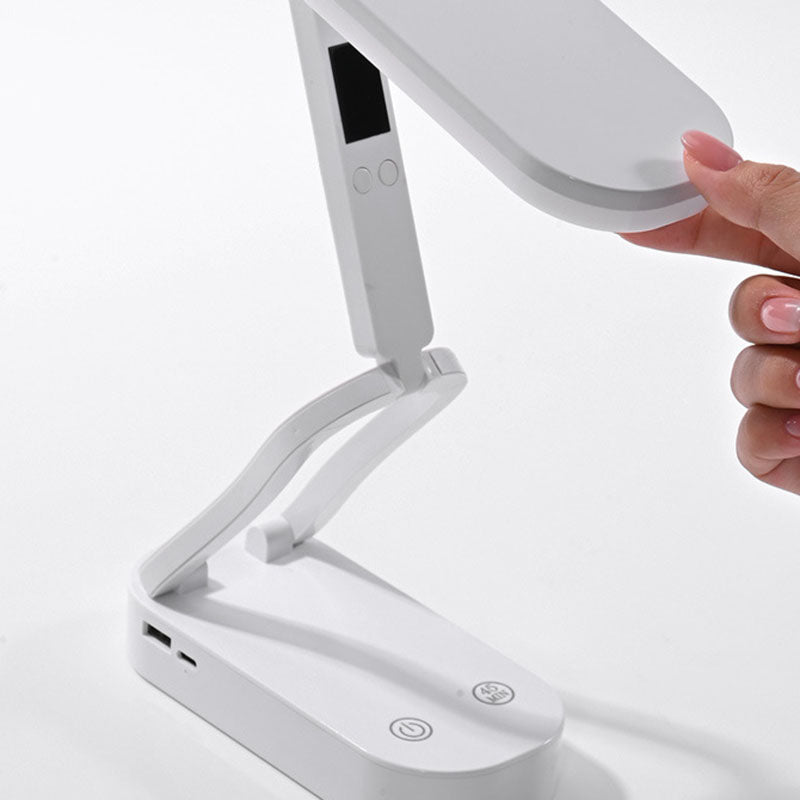 Oval Foldable Rechargeable Plastic Table Lamp