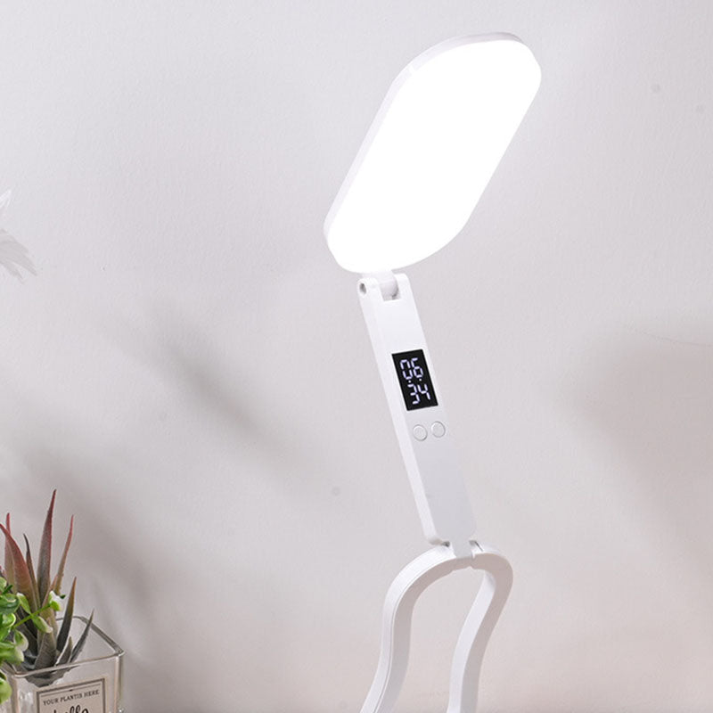 Oval Foldable Rechargeable Plastic Table Lamp