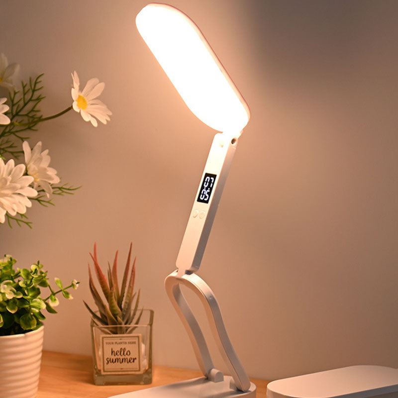 Oval Foldable Rechargeable Plastic Table Lamp