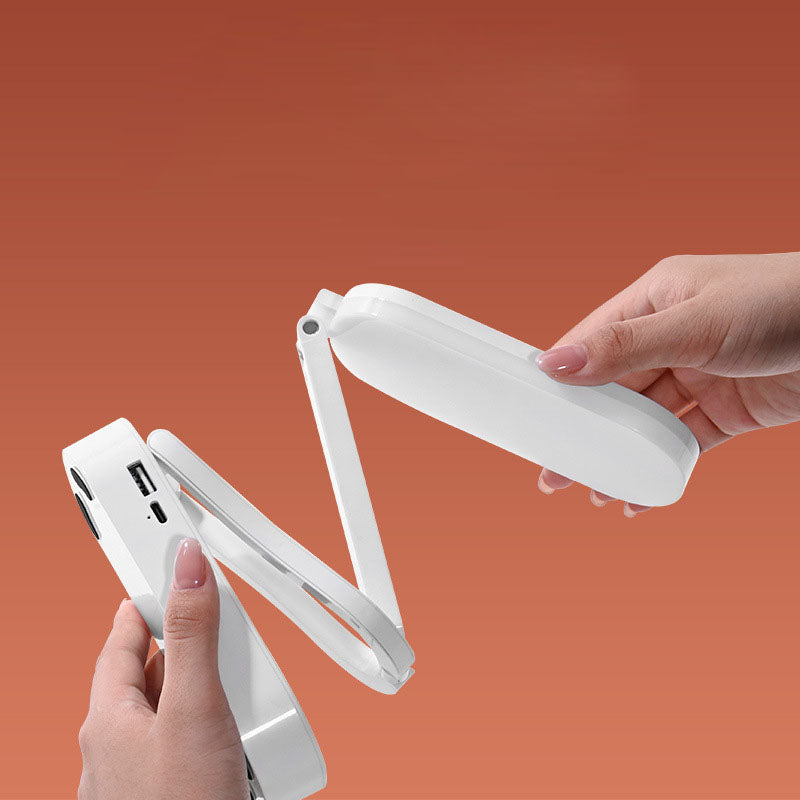 Oval Foldable Rechargeable Plastic Table Lamp