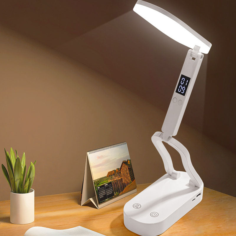 Oval Foldable Rechargeable Plastic Table Lamp