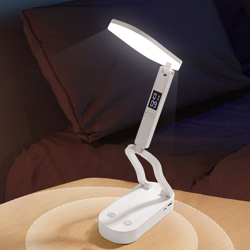 Oval Foldable Rechargeable Plastic Table Lamp