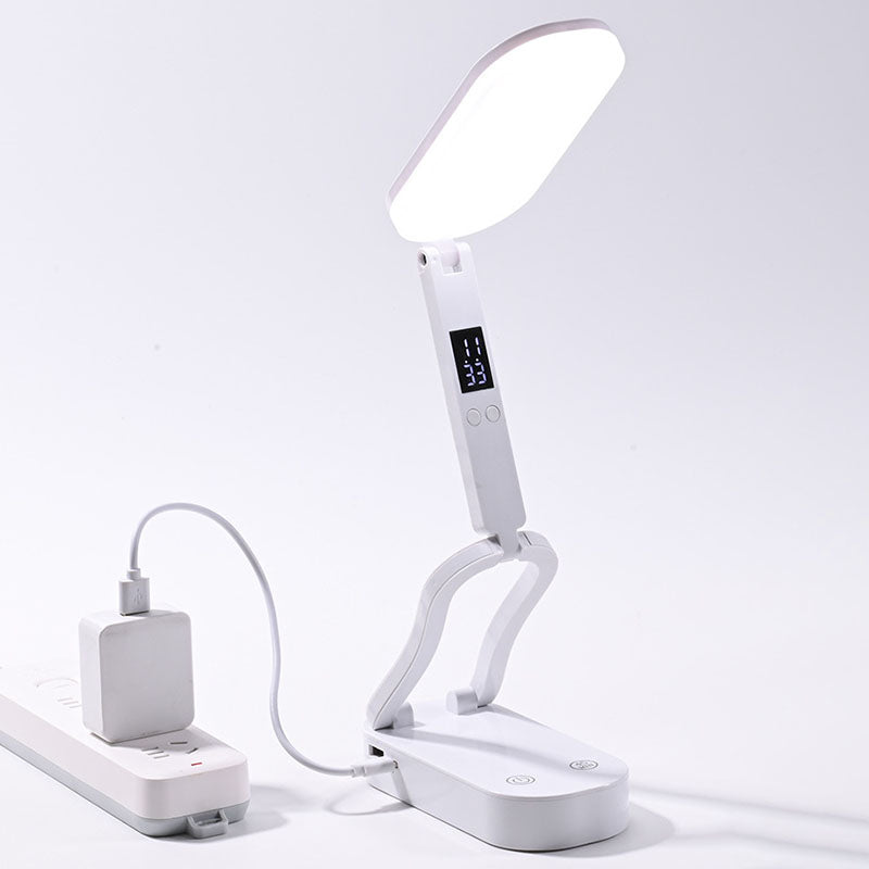 Oval Foldable Rechargeable Plastic Table Lamp
