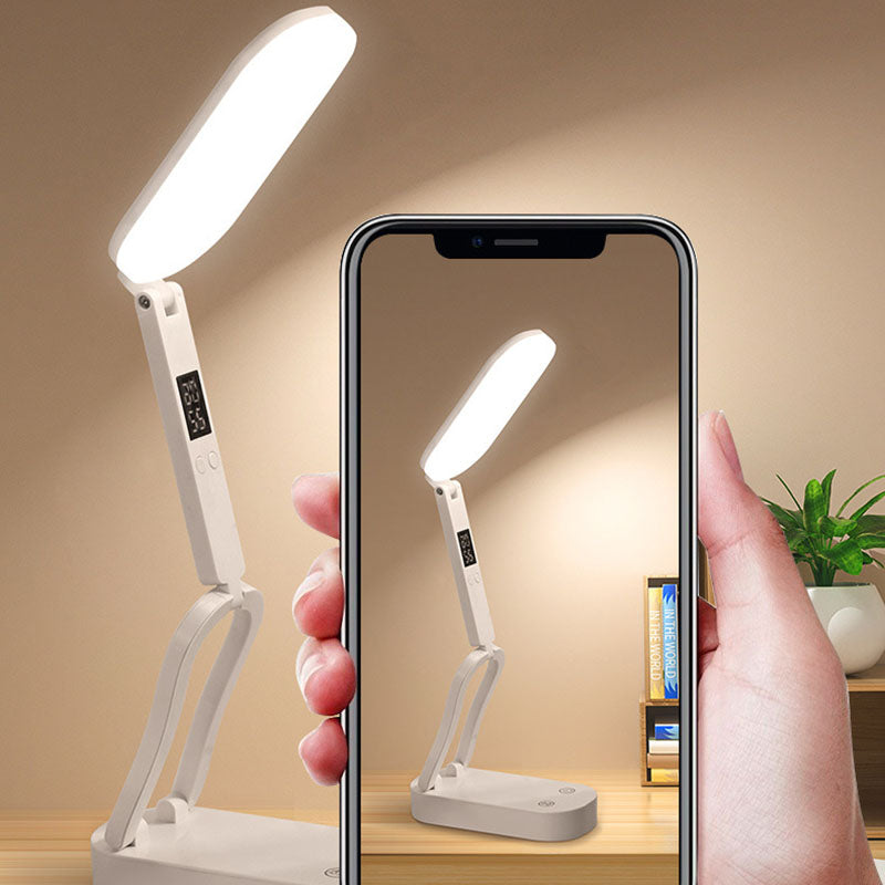 Oval Foldable Rechargeable Plastic Table Lamp