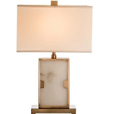 Rectangle Hardware Marble Fabric Table Lamp