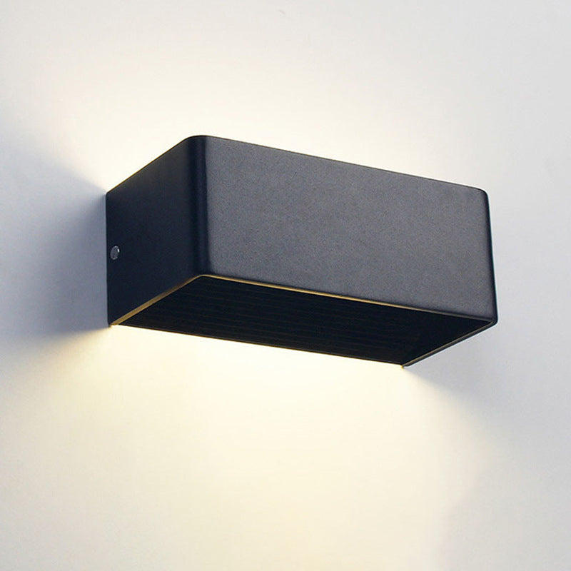 Rectangular Aluminum Living Room Wall Lamp