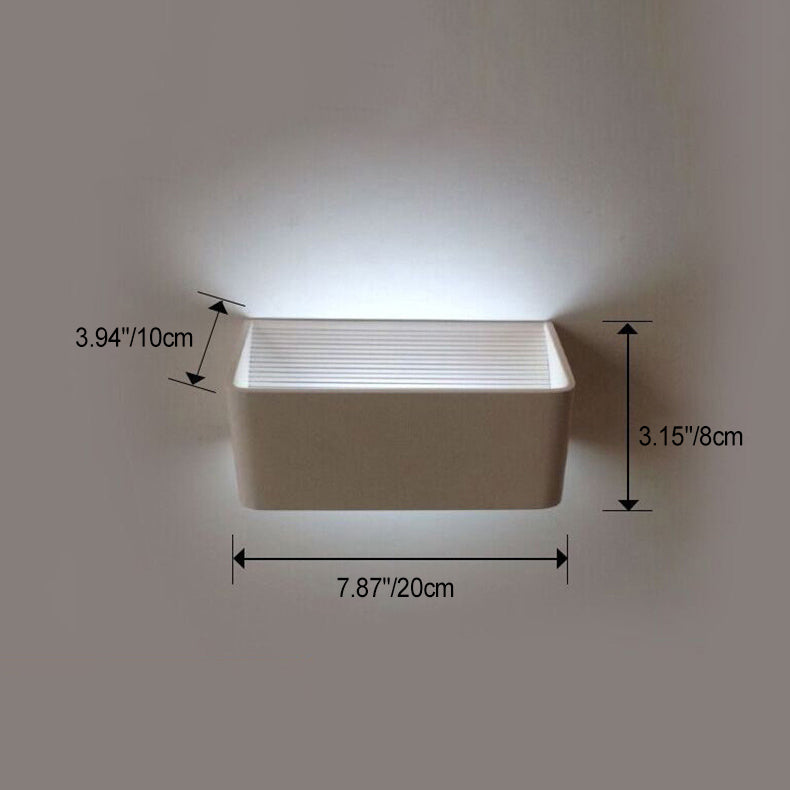 Rectangular Aluminum Living Room Wall Lamp