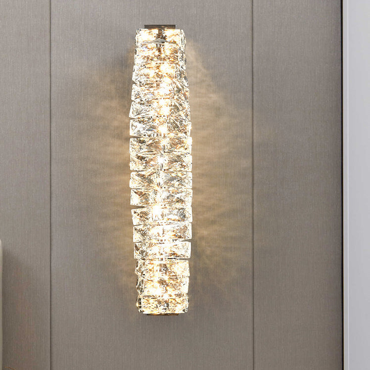 Rectangle Block Hardware Crystal Wall Lamp