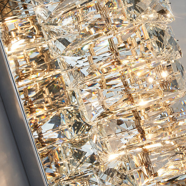Rectangle Block Hardware Crystal Wall Lamp