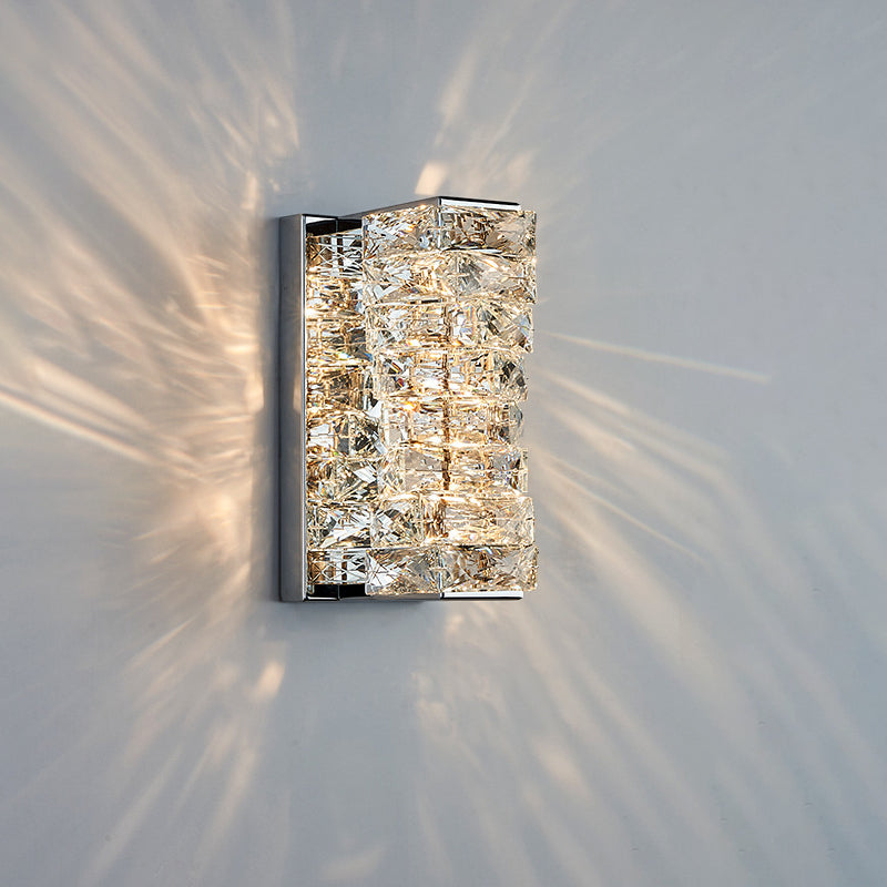 Rectangle Block Hardware Crystal Wall Lamp