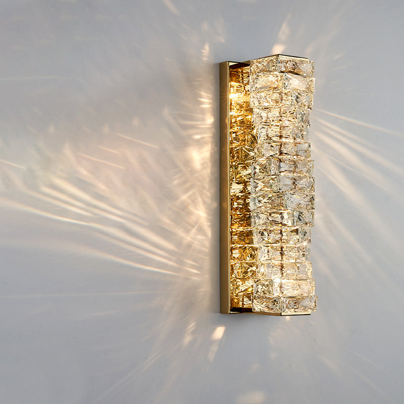 Rectangle Block Hardware Crystal Wall Lamp