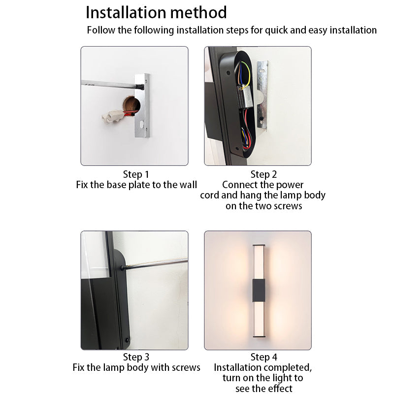 Rectangle Long Aluminum PC Outdoor Light