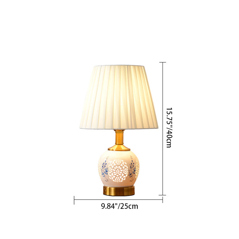 Round Ball Flower Hollowed Table Lamp