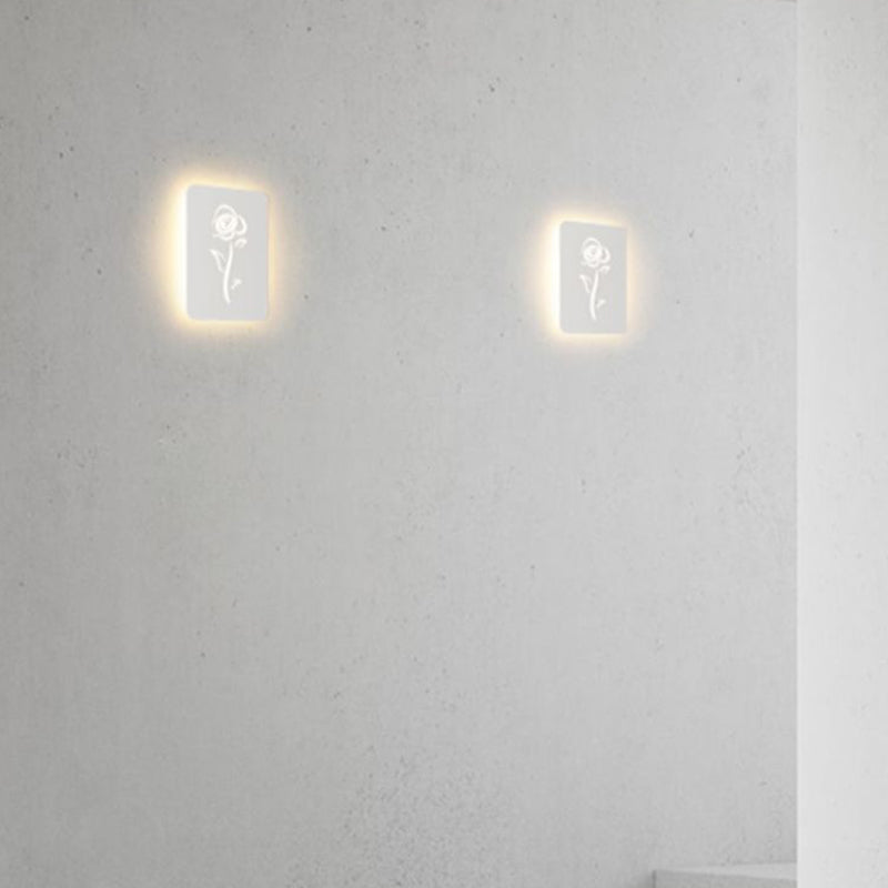Rectangle Round Rose Note Wall Lamp