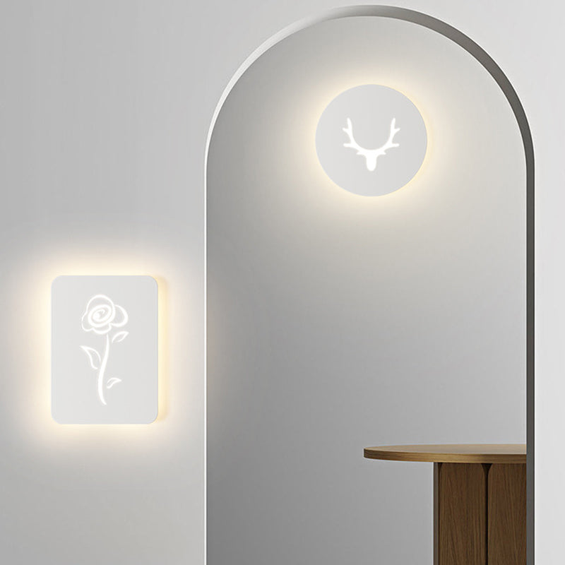 Rectangle Round Rose Note Wall Lamp