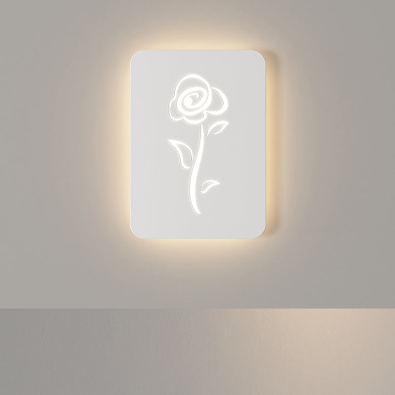 Rectangle Round Rose Note Wall Lamp