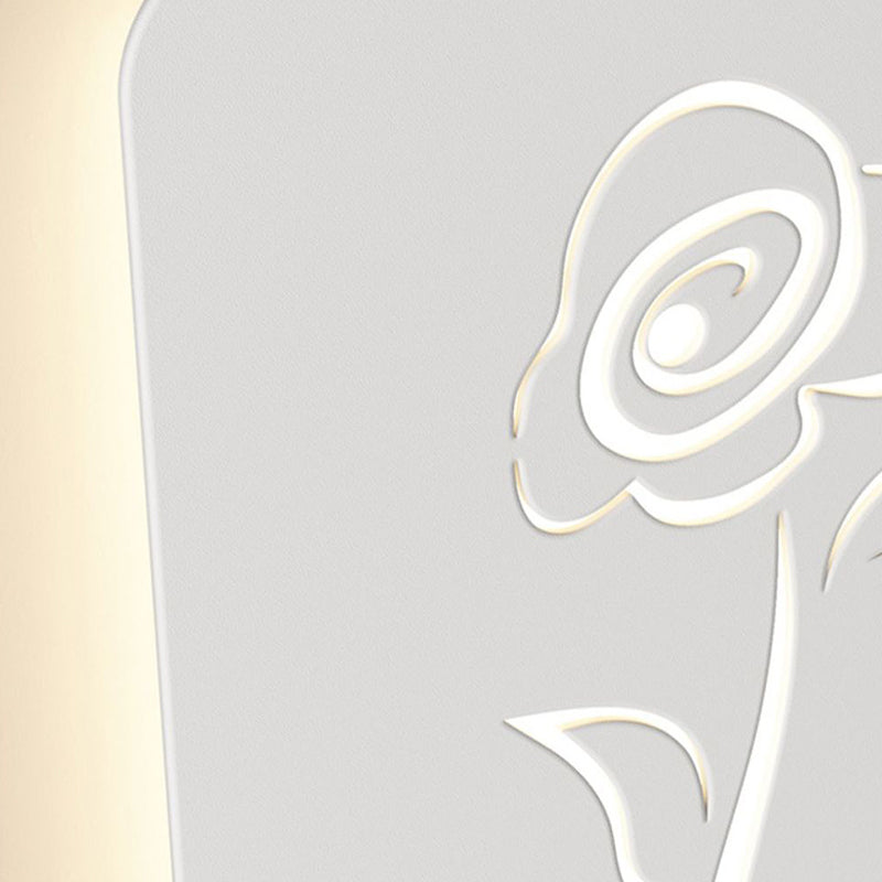Rectangle Round Rose Note Wall Lamp