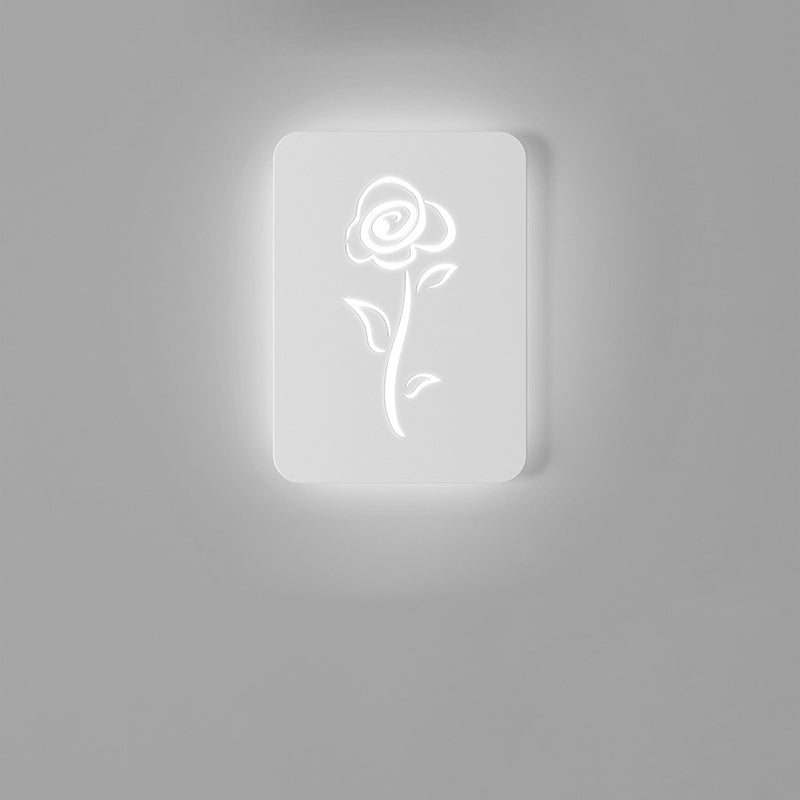 Rectangle Round Rose Note Wall Lamp