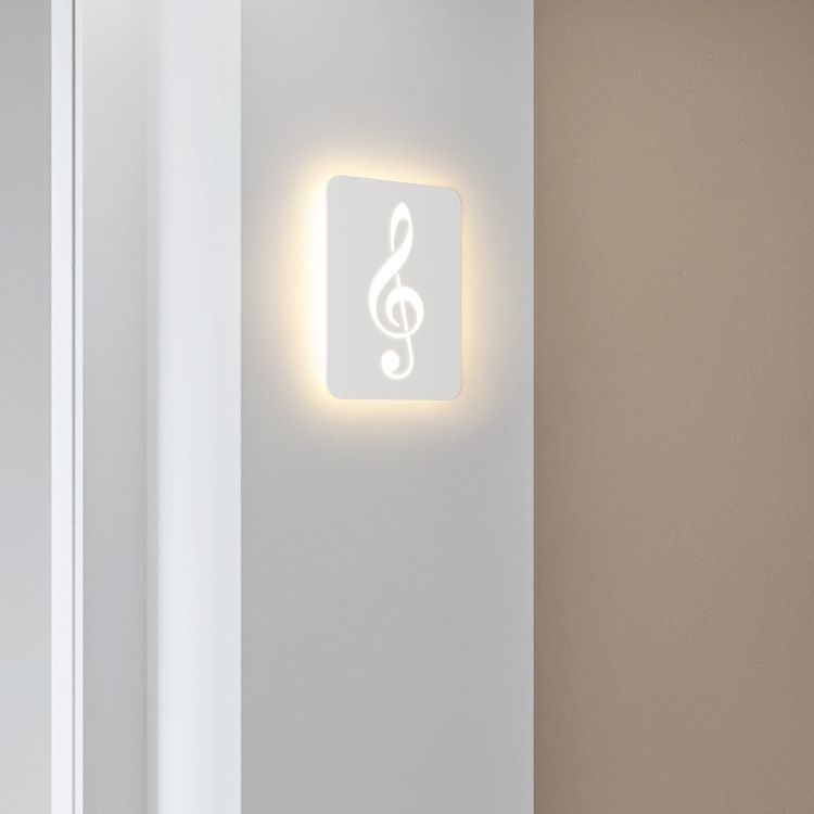 Rectangle Round Rose Note Wall Lamp