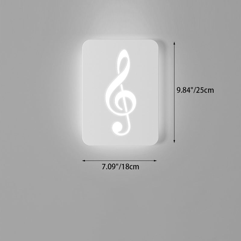 Rectangle Round Rose Note Wall Lamp