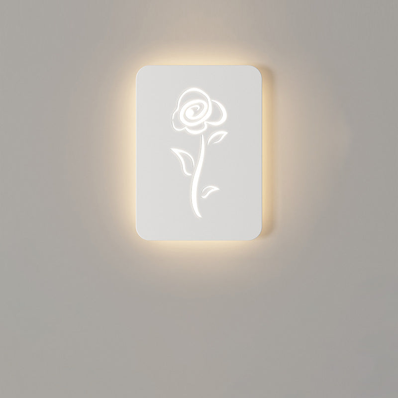 Rectangle Round Rose Note Wall Lamp