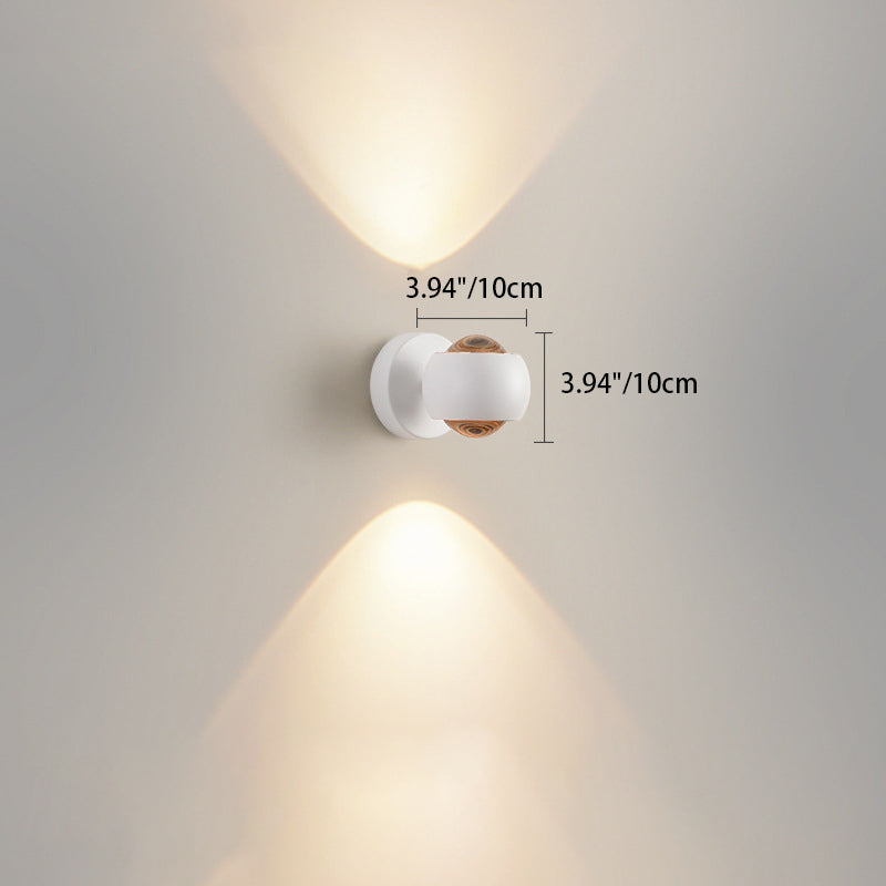 Spherical Aluminum Glass Bedroom Wall Lamp