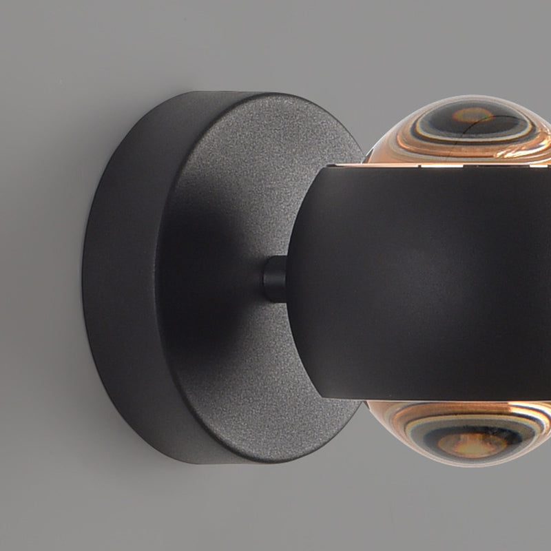 Spherical Aluminum Glass Bedroom Wall Lamp