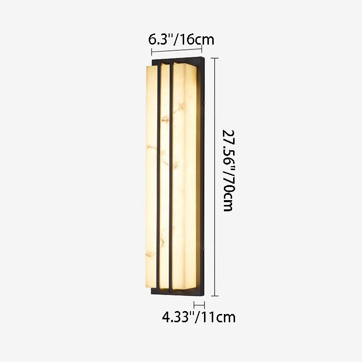 Rectangle Long Stainless Steel Outdoor Light