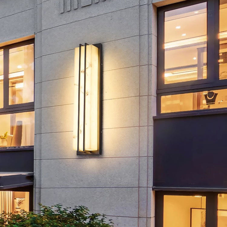 Rectangle Long Stainless Steel Outdoor Light