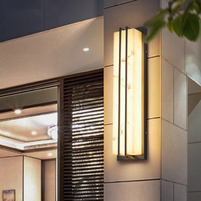 Rectangle Long Stainless Steel Outdoor Light