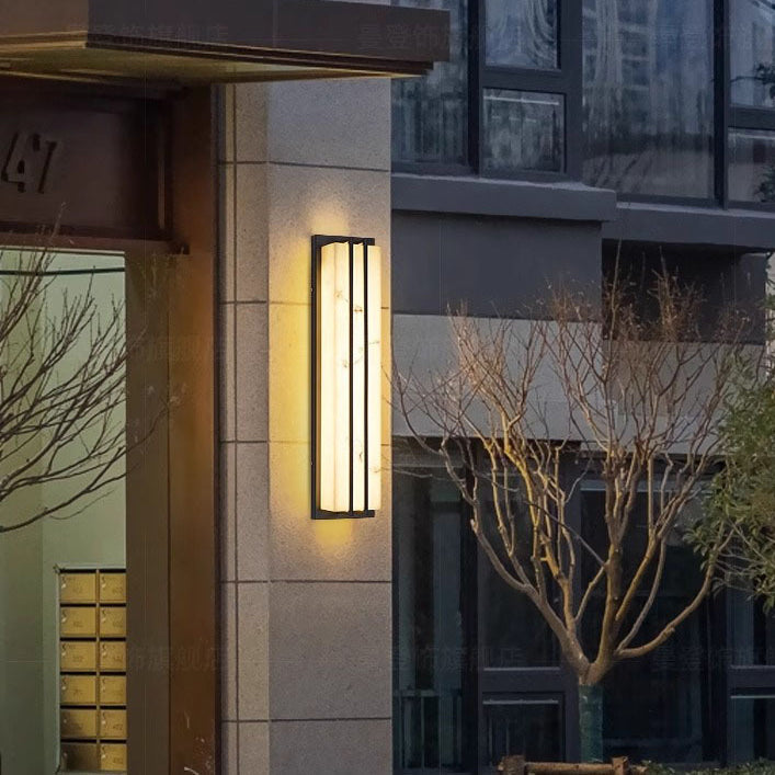 Rectangle Long Stainless Steel Outdoor Light