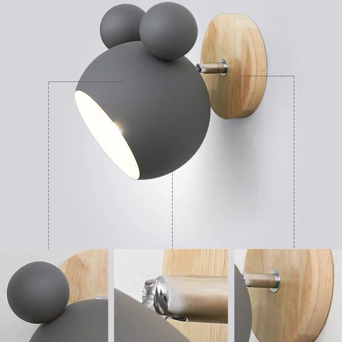 Sphere Semicircle Disc Iron Wall Lamp