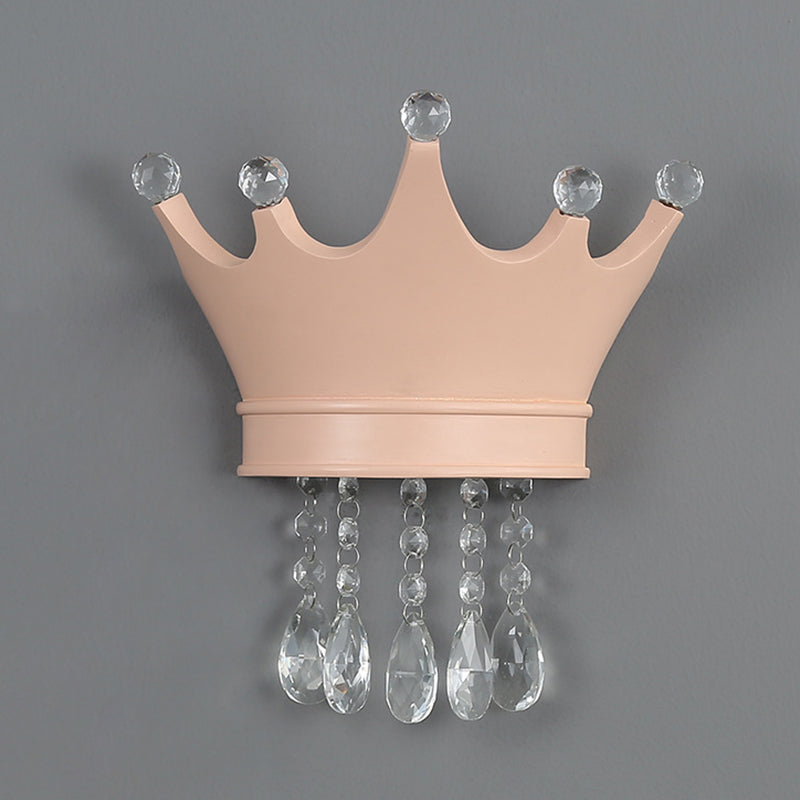 Kids Crown Water Drops 2-Light Wall Lamp