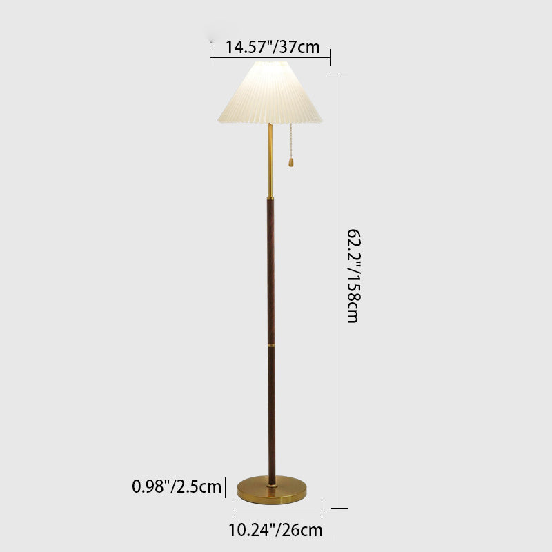 Traditional Vintage Round Table Floor Lamp