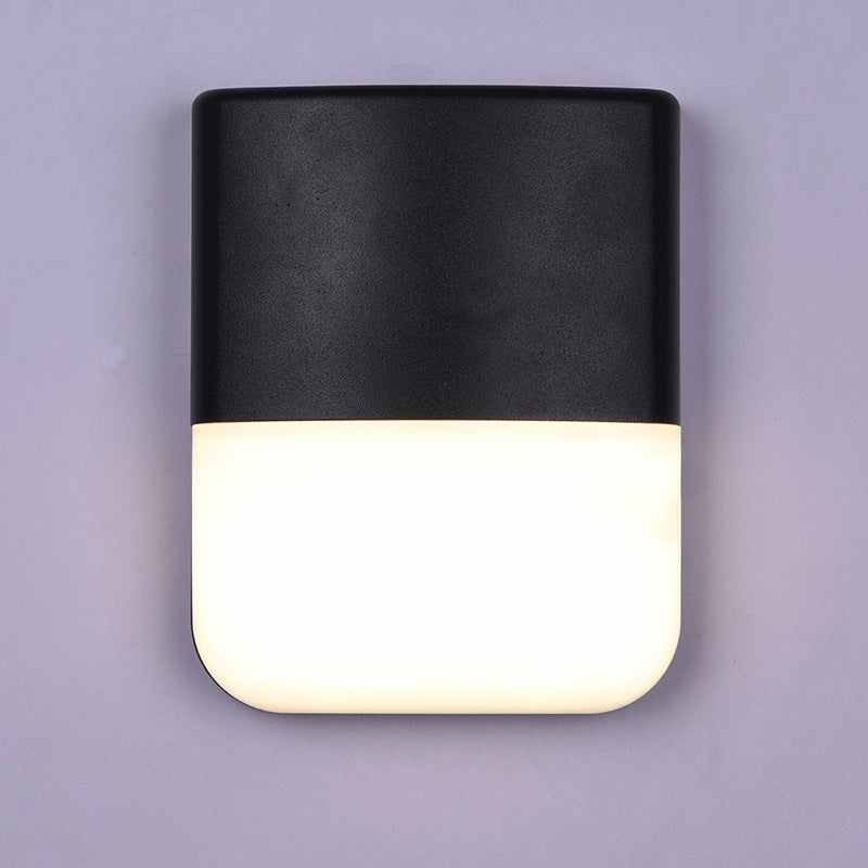 Rectangle Curve Aluminum PC Outdoor Light