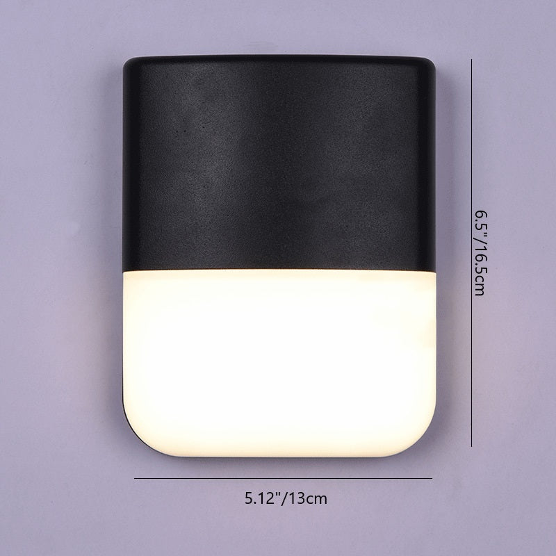 Rectangle Curve Aluminum PC Outdoor Light