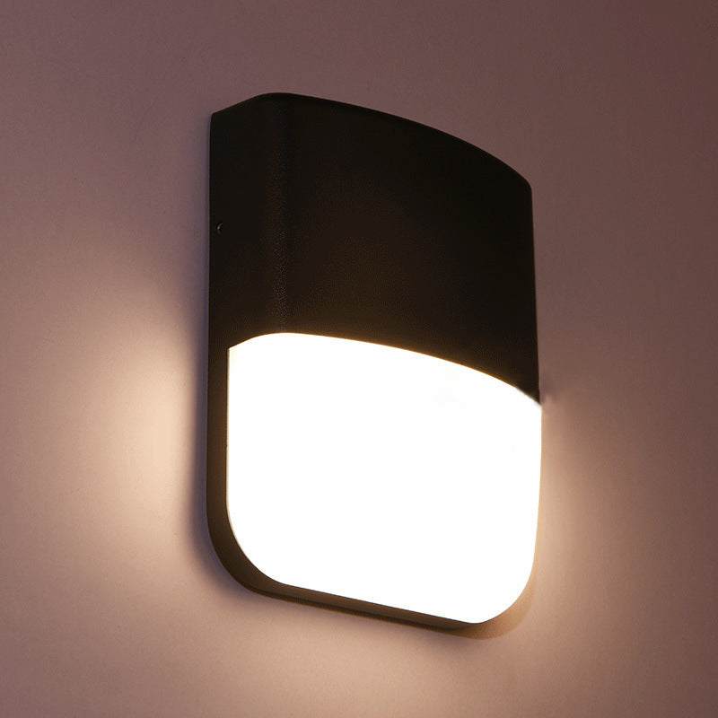 Rectangle Curve Aluminum PC Outdoor Light