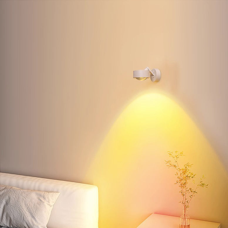 Cylinder Disc Aluminum Glass Wall Lamp