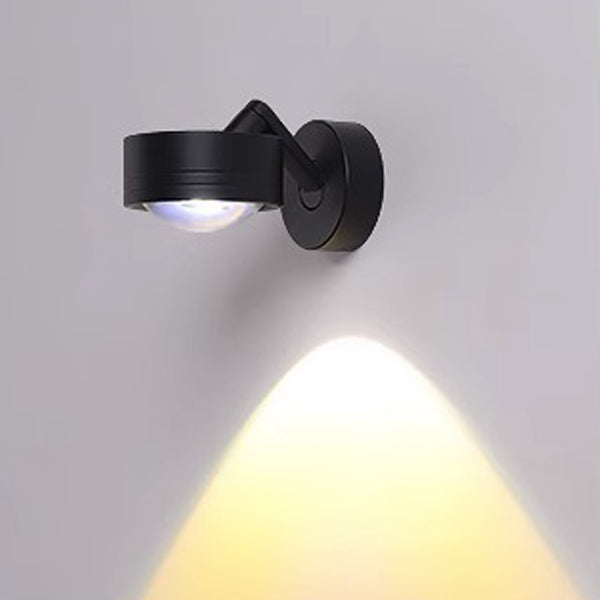 Cylinder Disc Aluminum Glass Wall Lamp