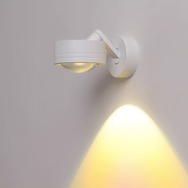 Cylinder Disc Aluminum Glass Wall Lamp