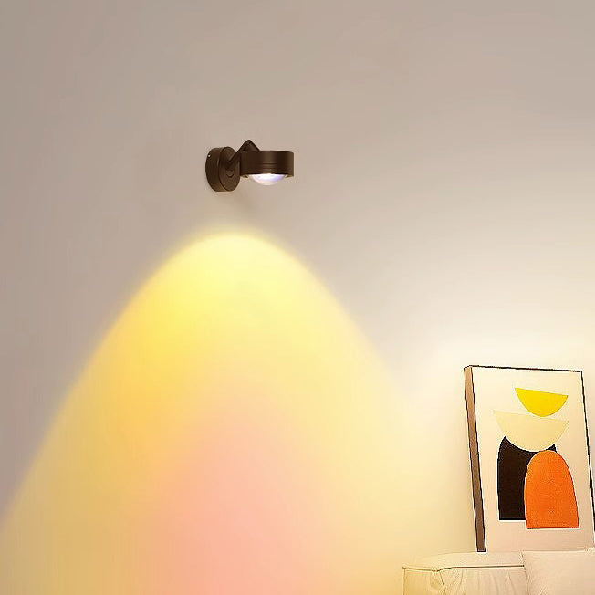 Cylinder Disc Aluminum Glass Wall Lamp
