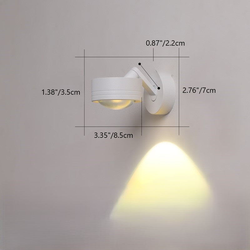 Cylinder Disc Aluminum Glass Wall Lamp