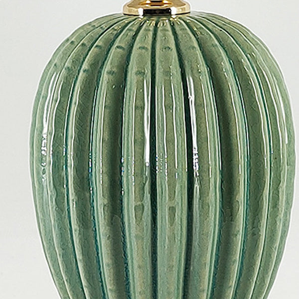 Oval Round Iron Ceramic Table Lamp