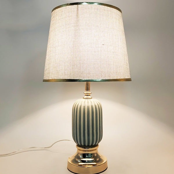 Oval Round Iron Ceramic Table Lamp