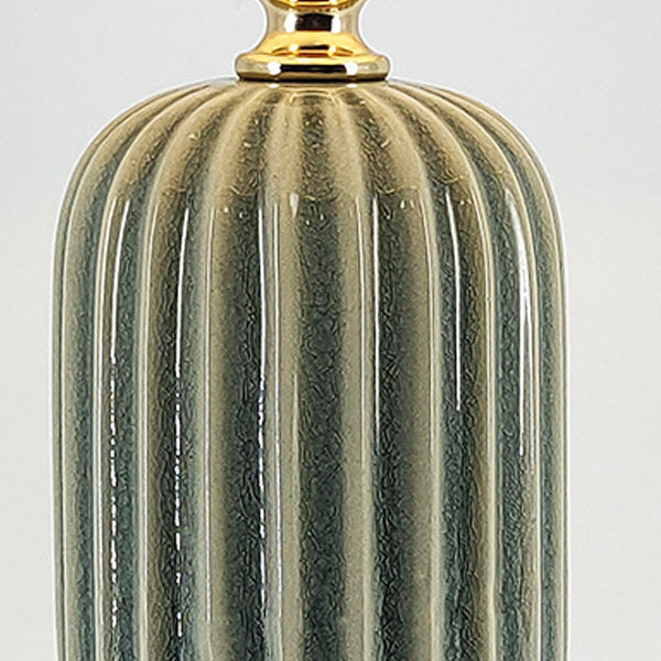 Oval Round Iron Ceramic Table Lamp
