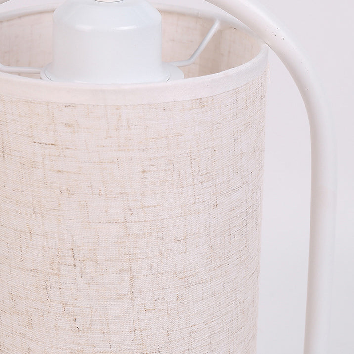 Oval Cylinder Solid Wood Table Lamp