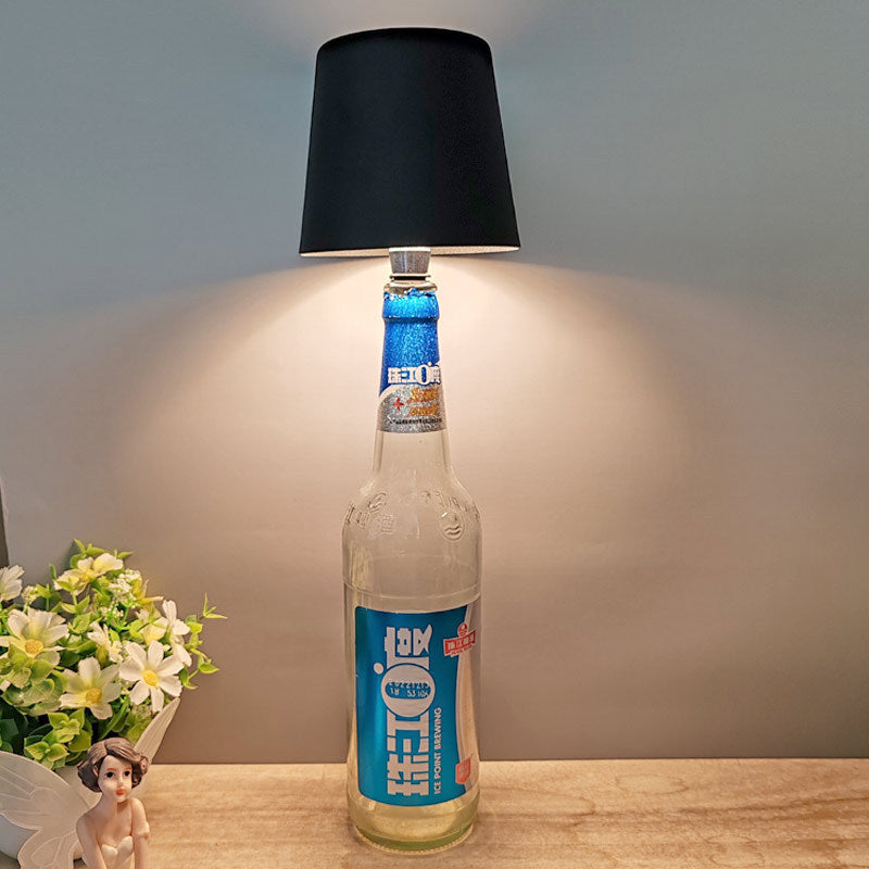 Round Cylinder ABS Plastic Table Lamp