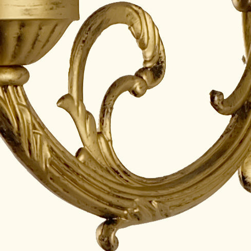 Semicircle Lotus Iron Glass Wall Lamp