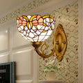 Semicircle Lotus Iron Glass Wall Lamp